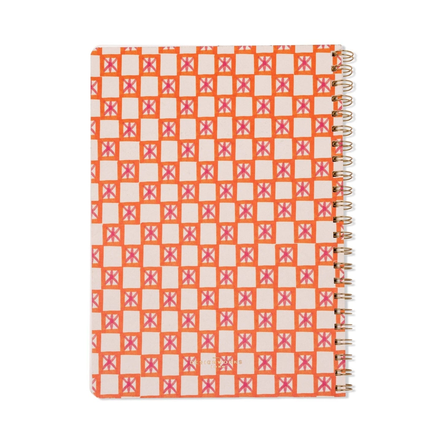 Orange Check A4 Notebook