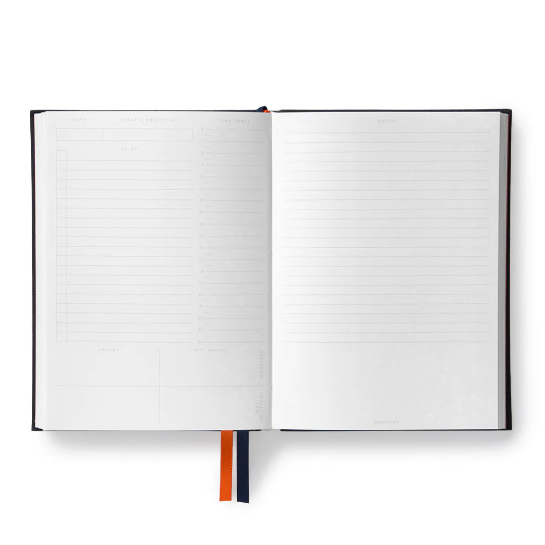 Orange Fabric Daily Planner