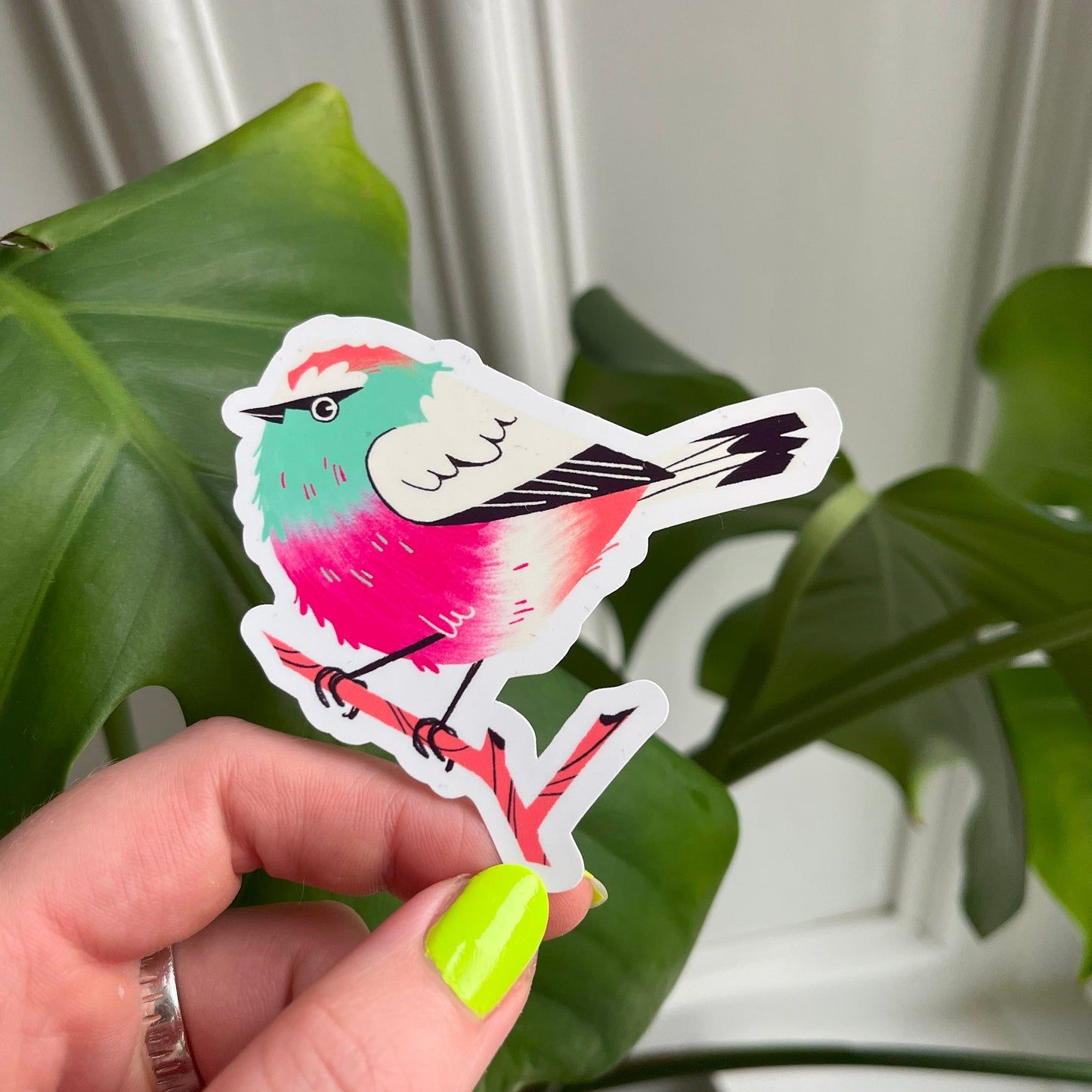 White Browed Tit Sticker