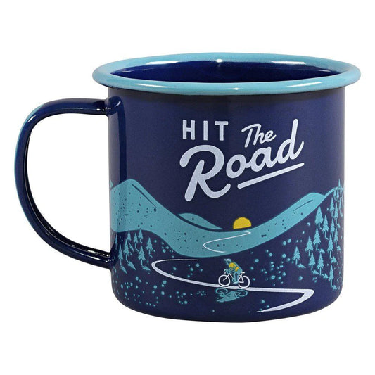 Enamel Mug - Hit The Road Blue