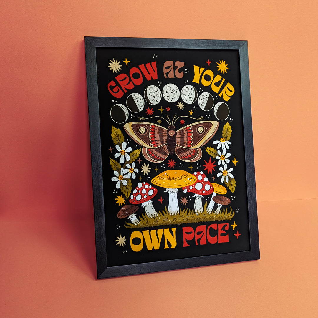 Grow At Your Own Pace - A3 Art Print