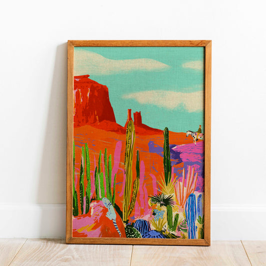 Howdy Cowboy A4 Print