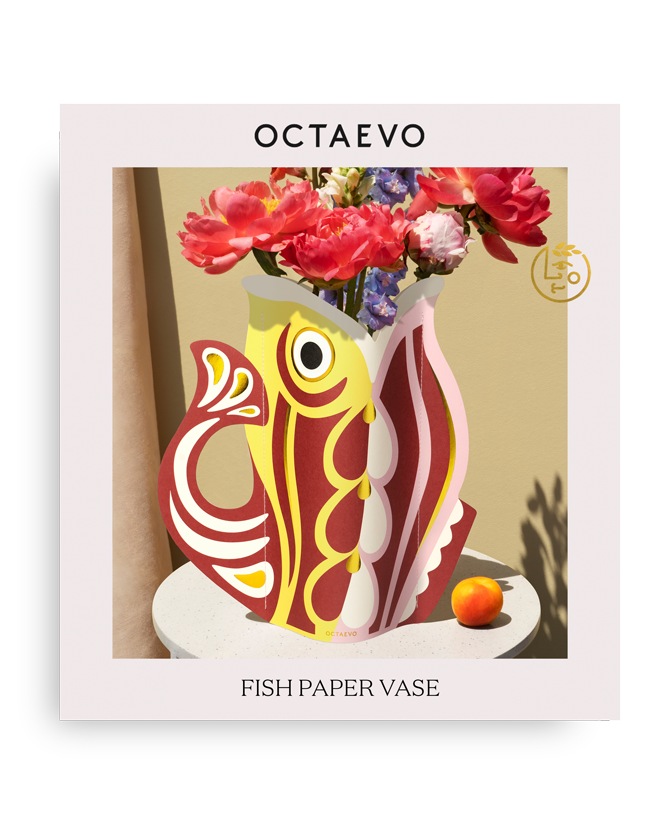 Ruby Fish Paper Vase - Large