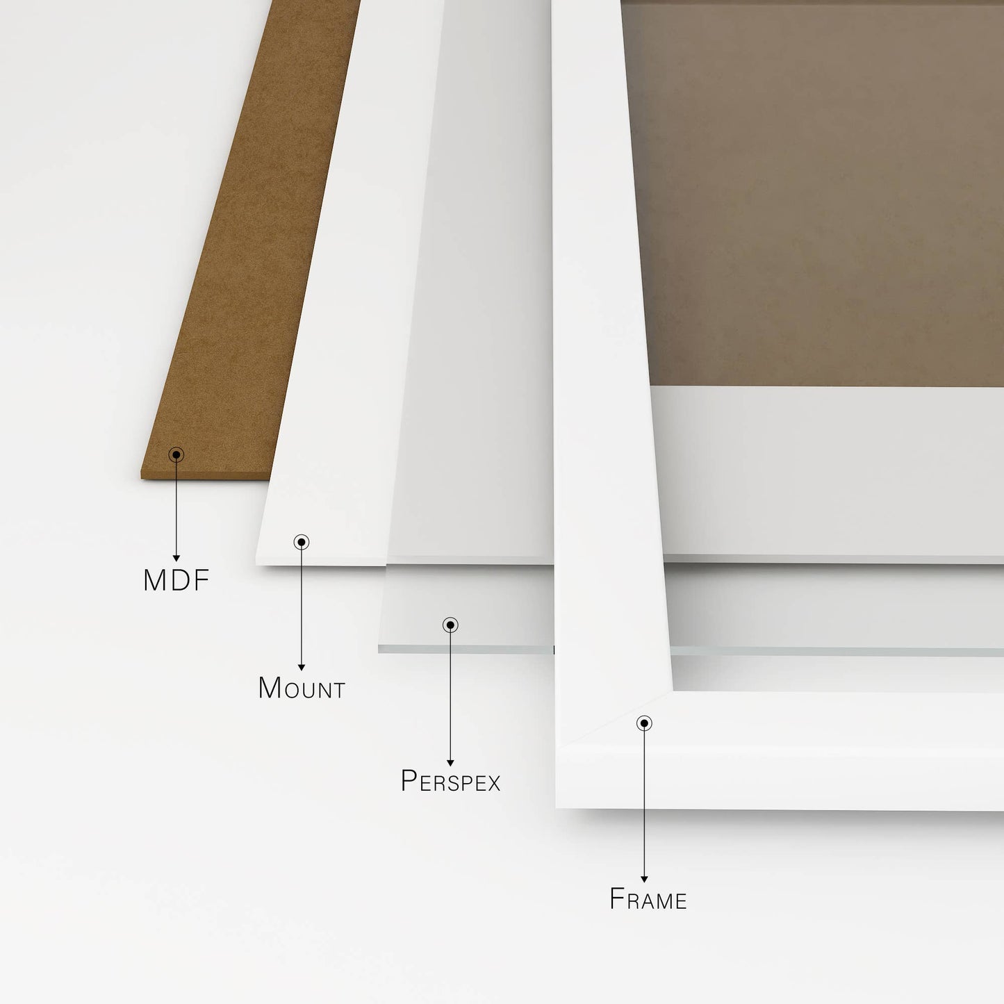 White A5 Picture Frame With mount for A6