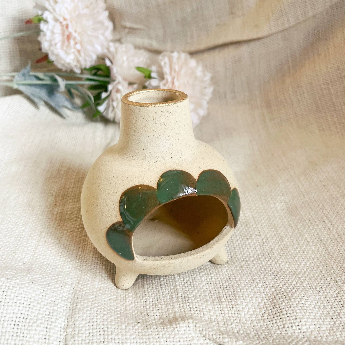 Ceramic Incense Chimney - Green