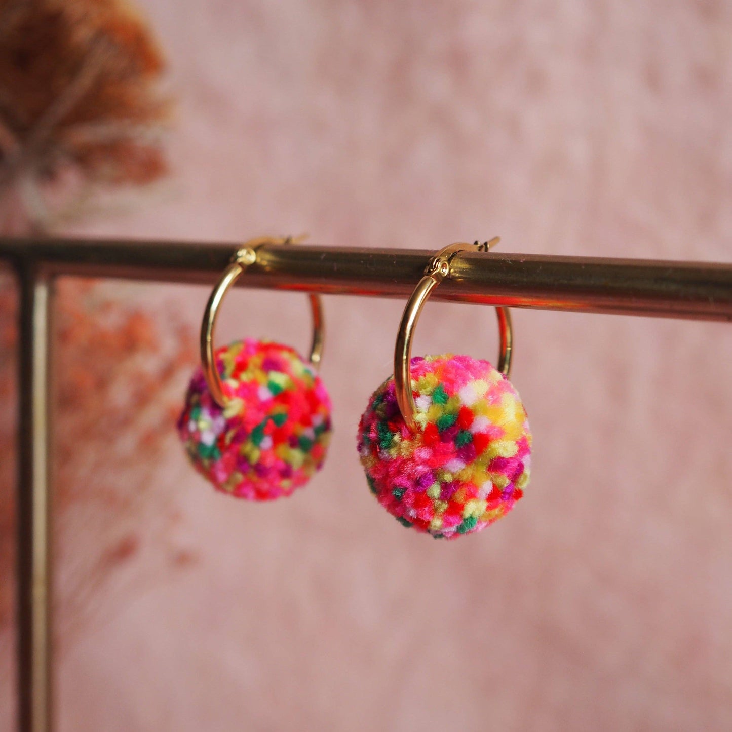 Confetti Hoop Earrings Fall Earrings