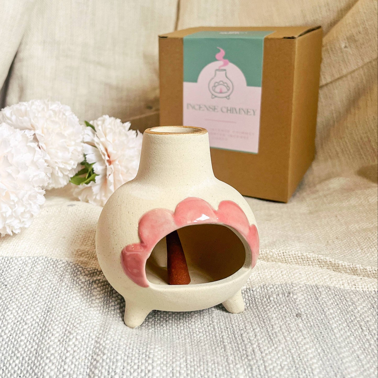 Ceramic Incense Chimney - Pink