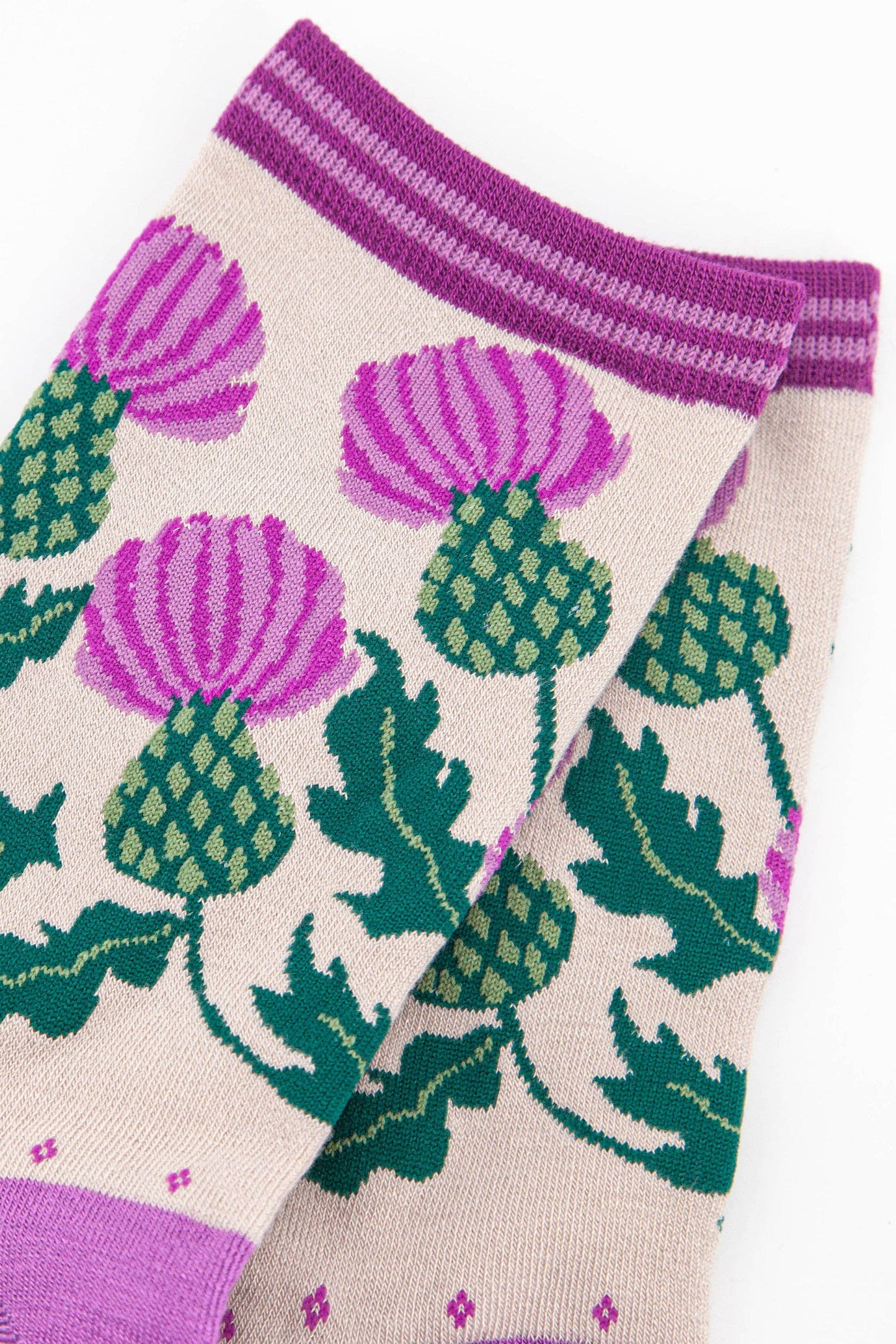 Women's Scottish Thistle Bamboo Socks