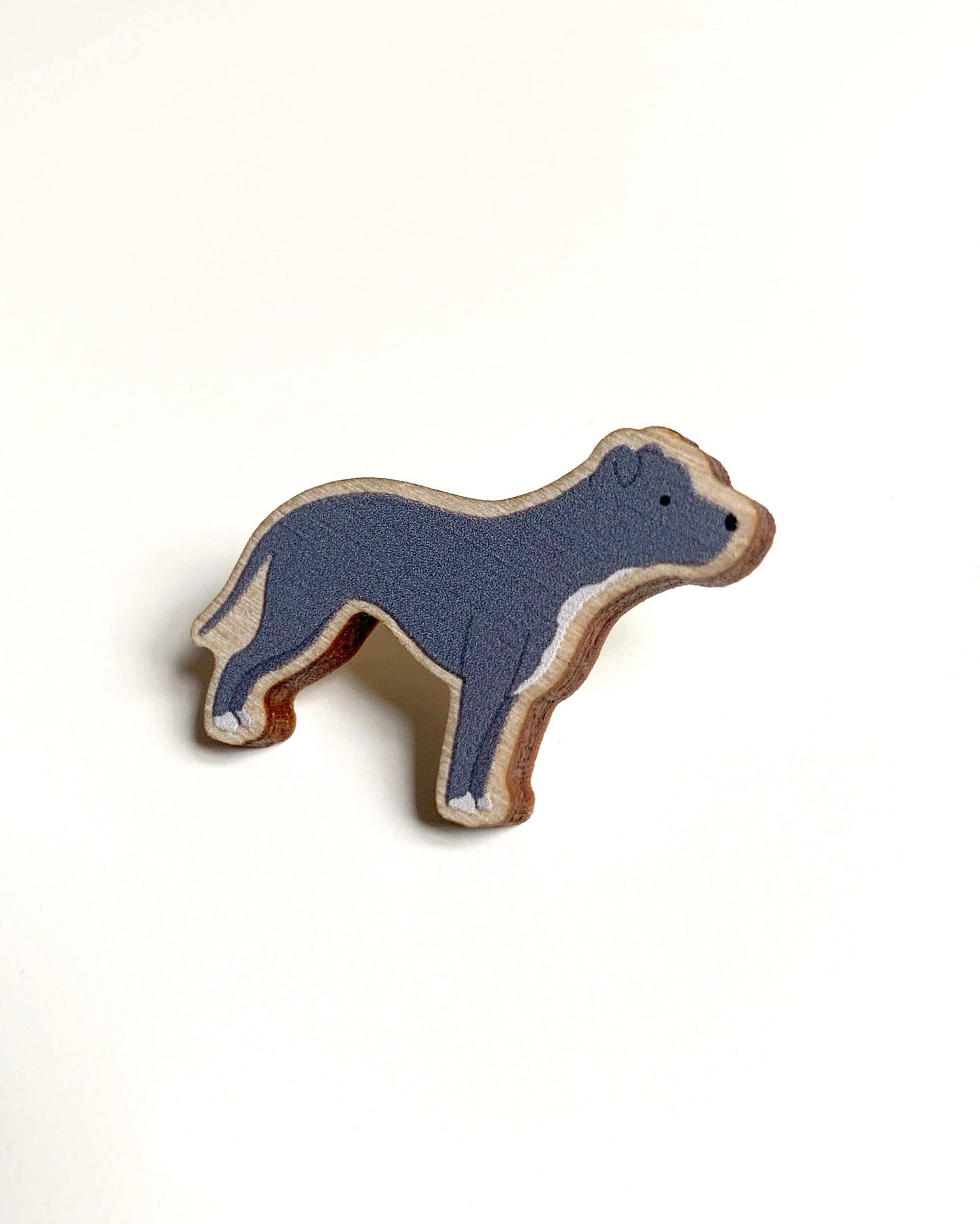 Staffordshire Bull Terrier Wooden Dog Pin