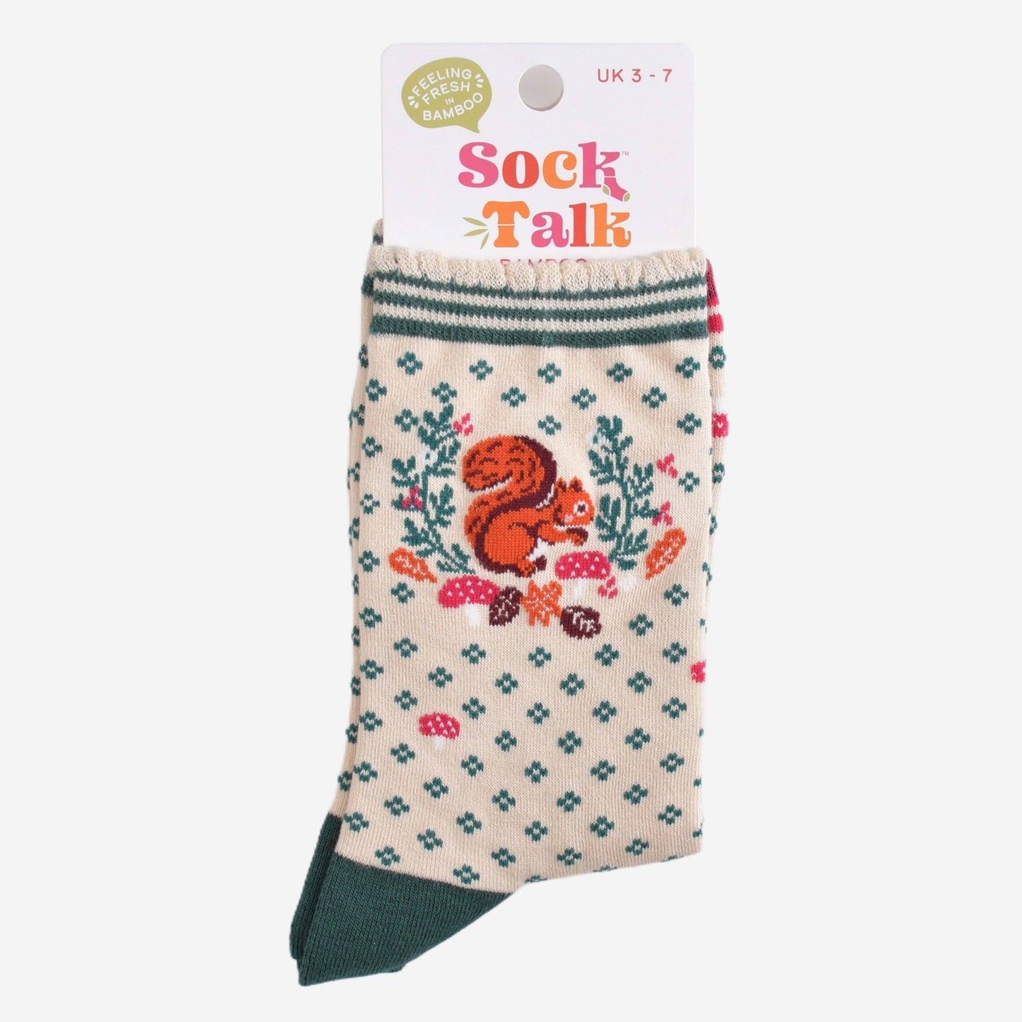 Squirrel Wreath Women's Bamboo Socks