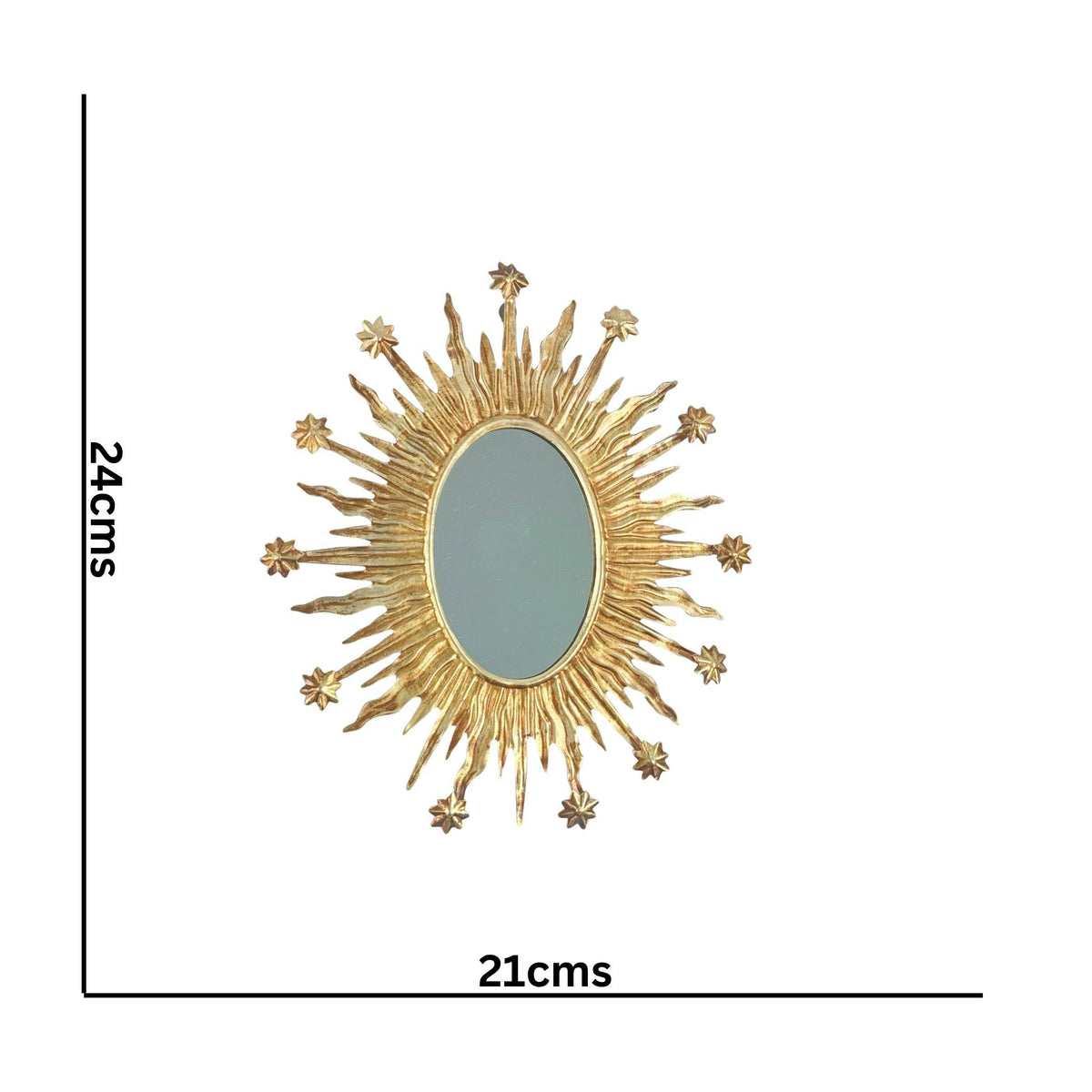 Antique Gold Celestial Wall Mirror