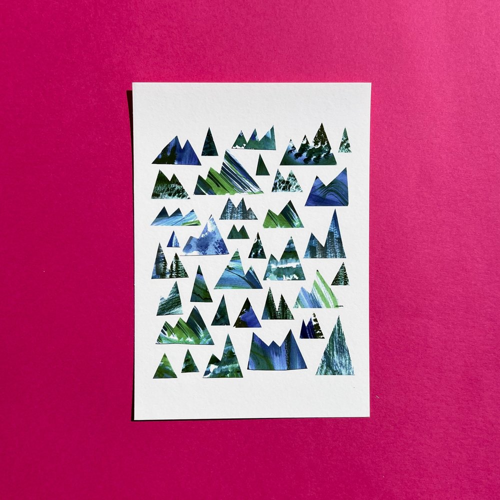 Blue Mountain Collage A5 Print