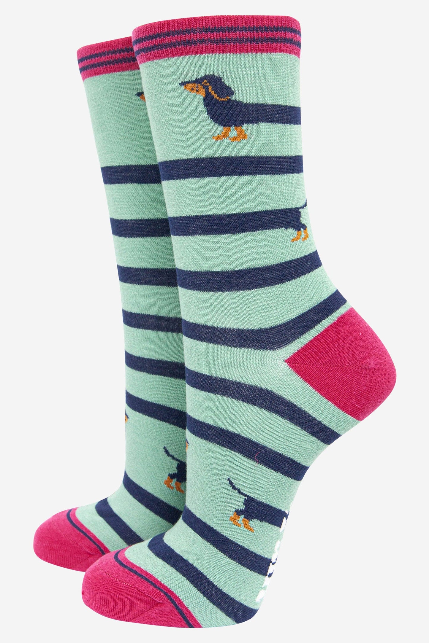 Winding Sausage Dog Bamboo Socks