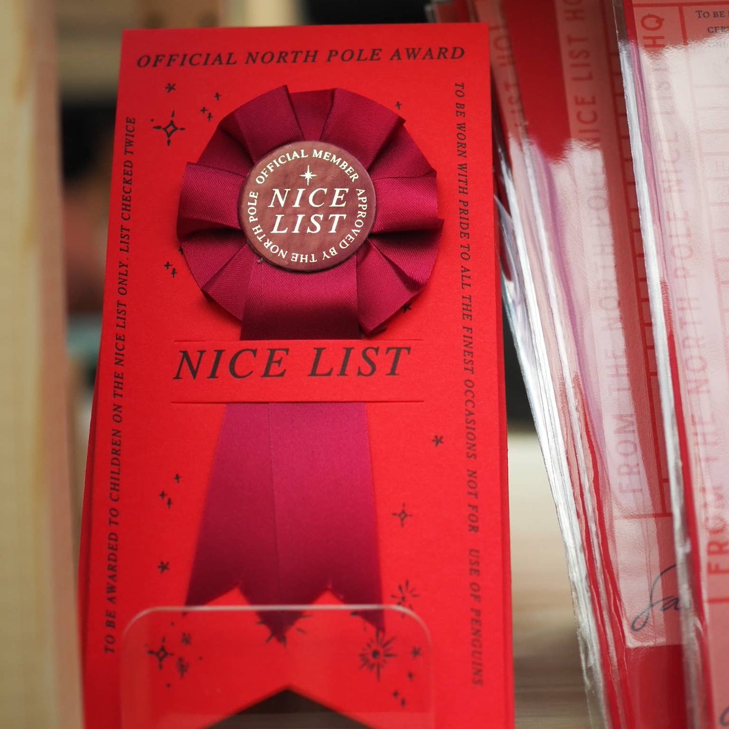 Nice list member christmas rosette