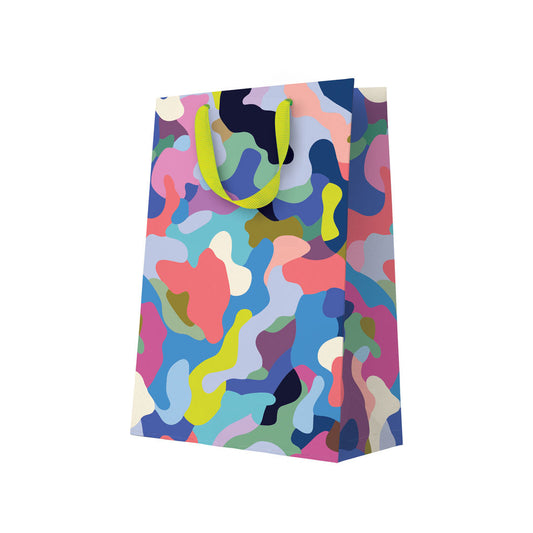 Colourful Camo Print  Large Gift Bag
