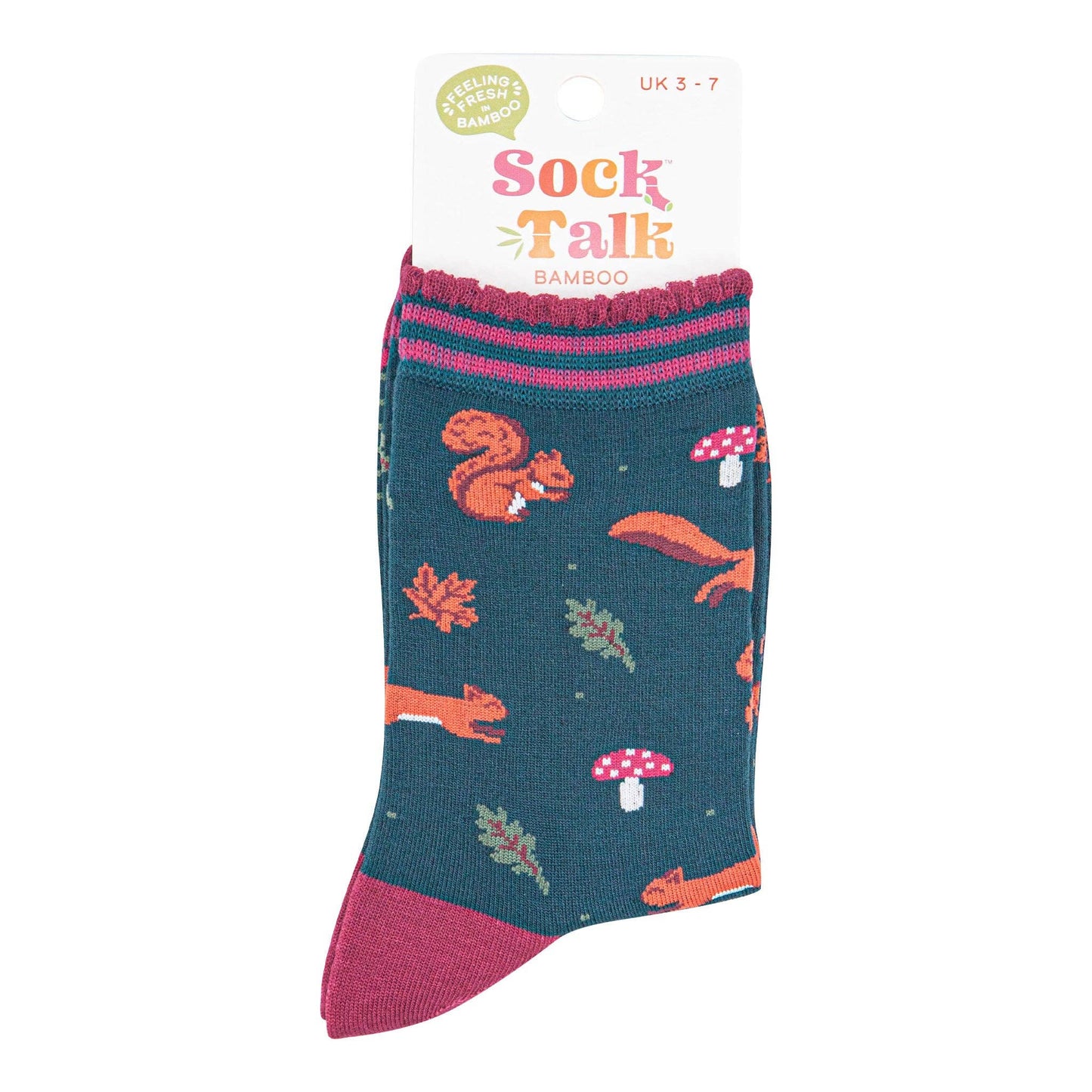 Squirrel and Toadstool Women's Bamboo Socks