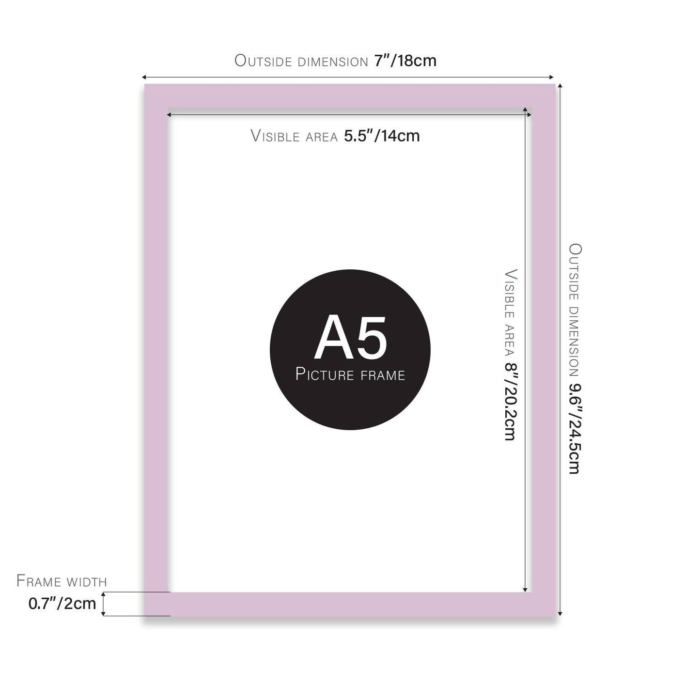 Lilac A5 Picture Frame