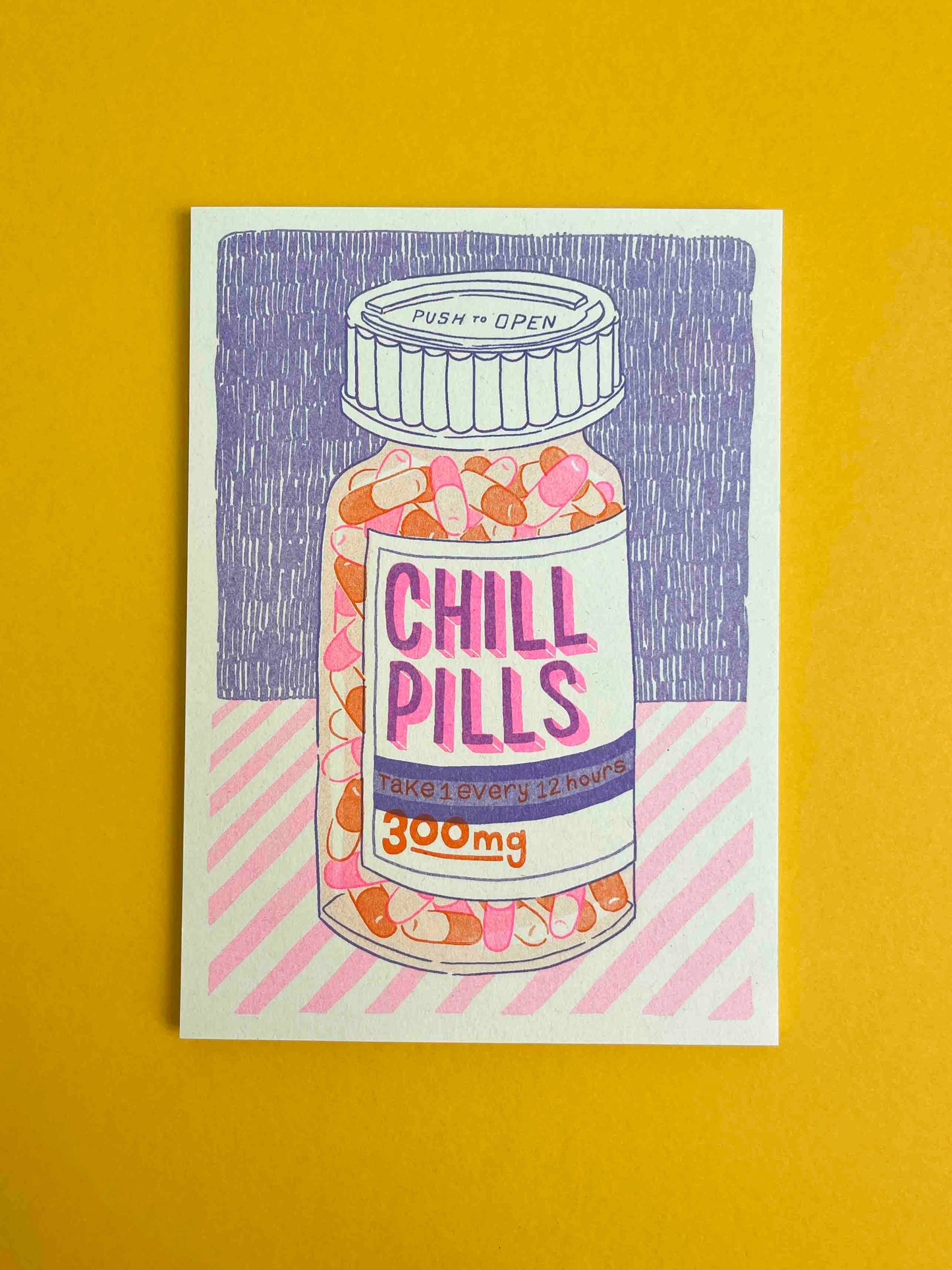 Chill Pills Riso A5 Print