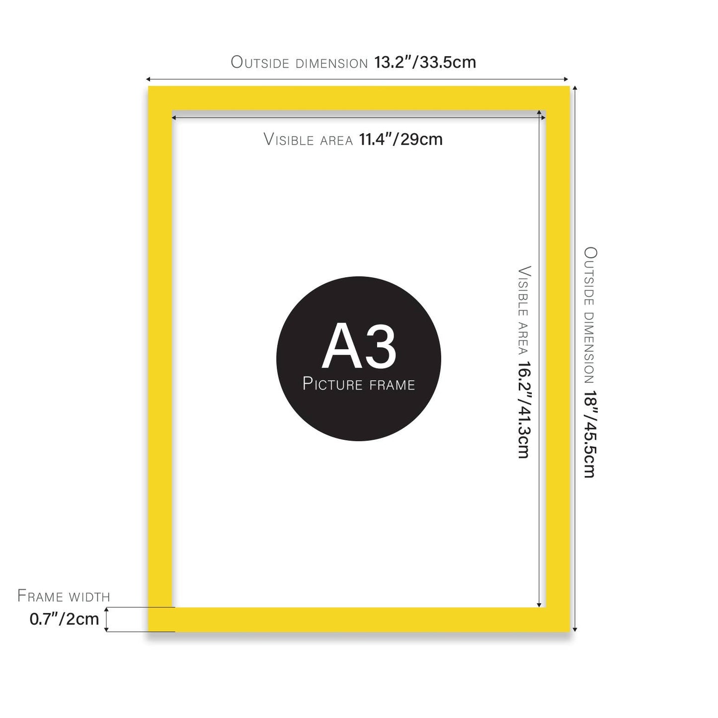 Yellow A3 Picture Frame