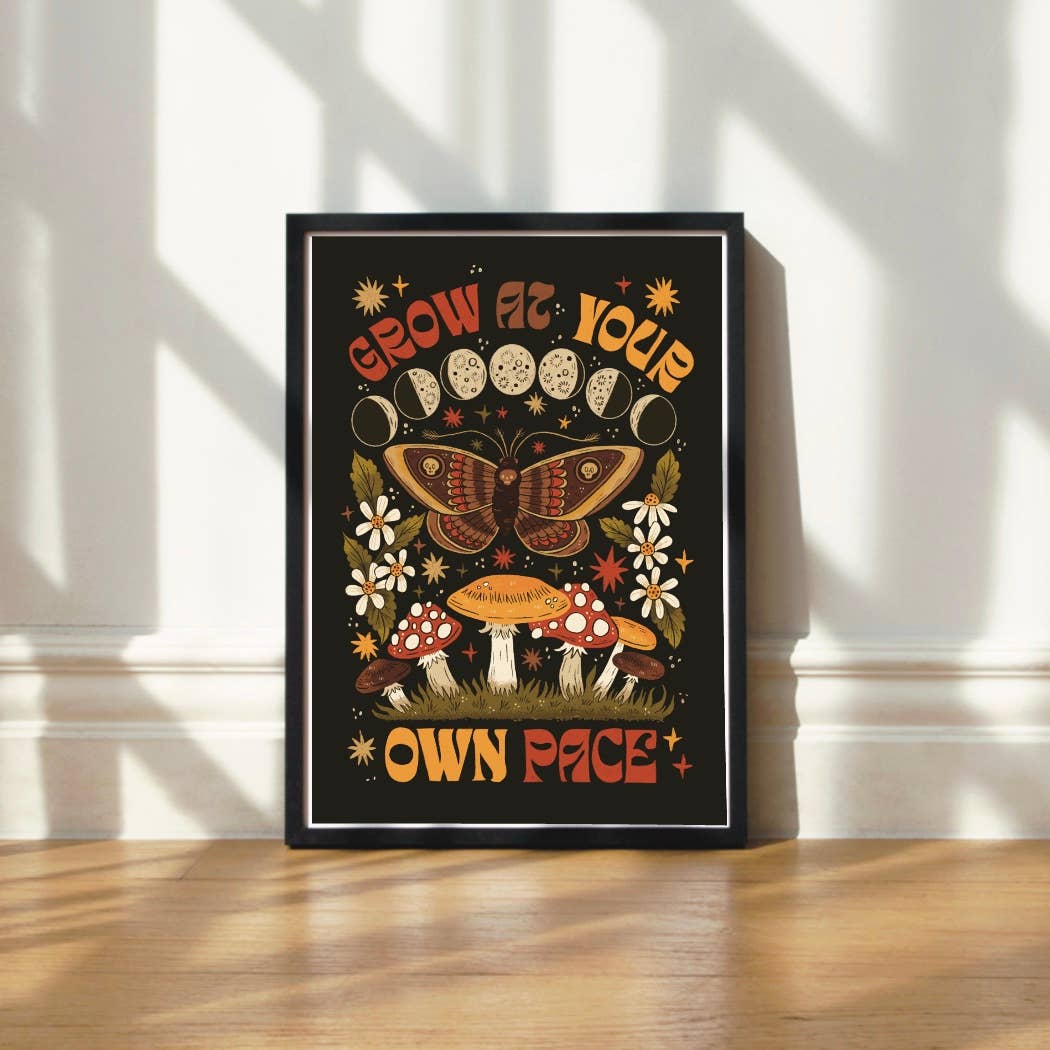 Grow At Your Own Pace - A3 Art Print