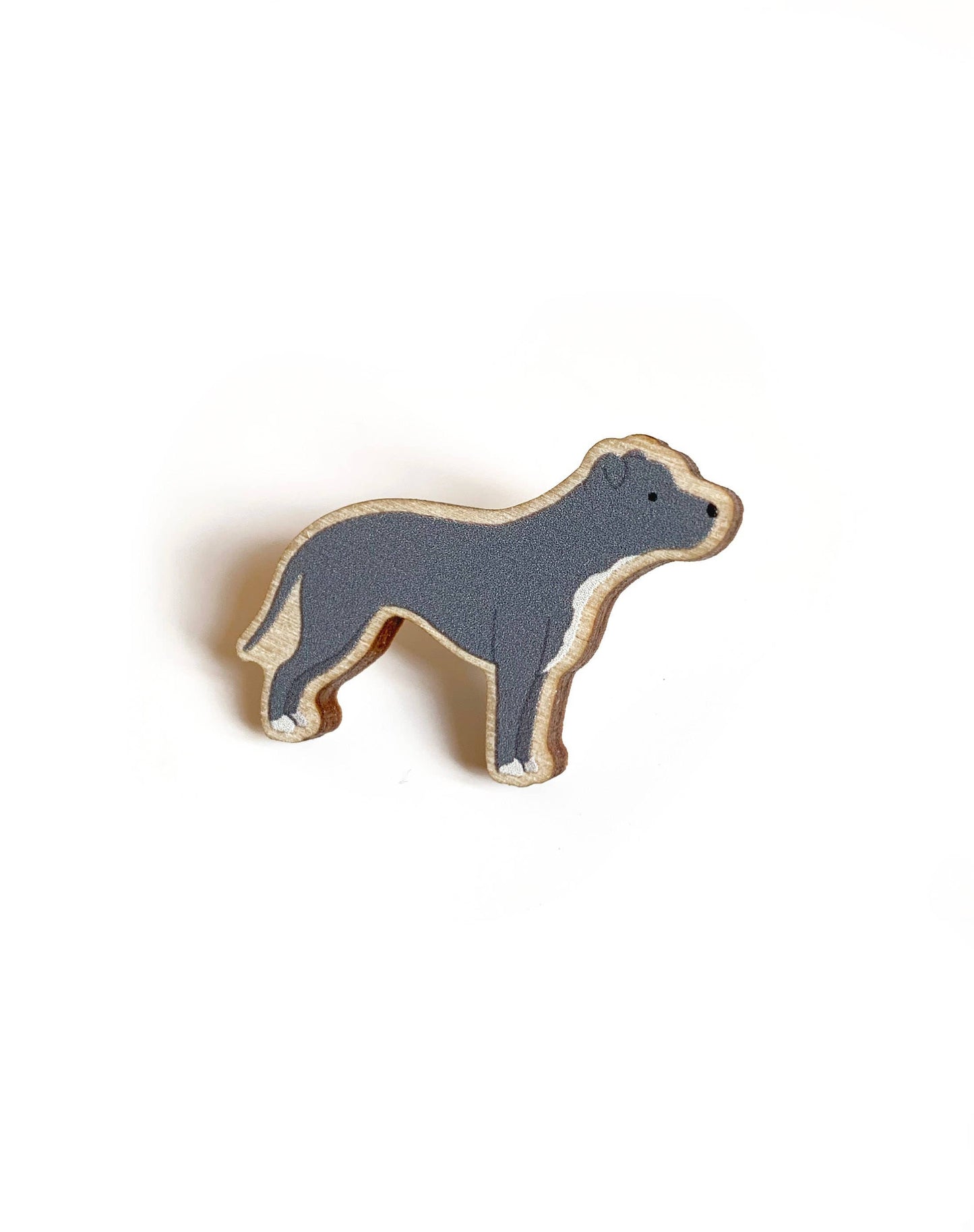 Staffordshire Bull Terrier Wooden Dog Pin