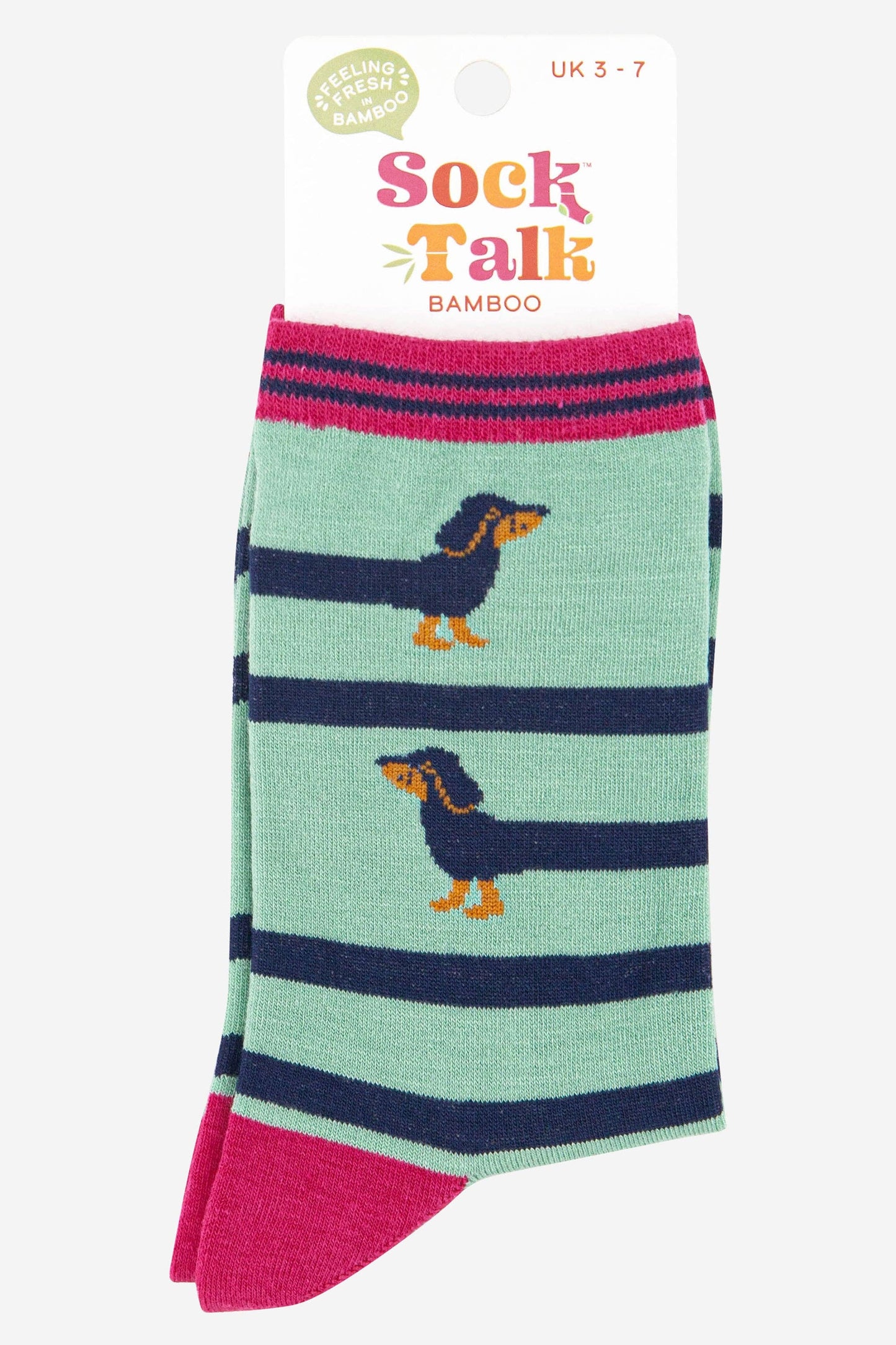 Winding Sausage Dog Bamboo Socks