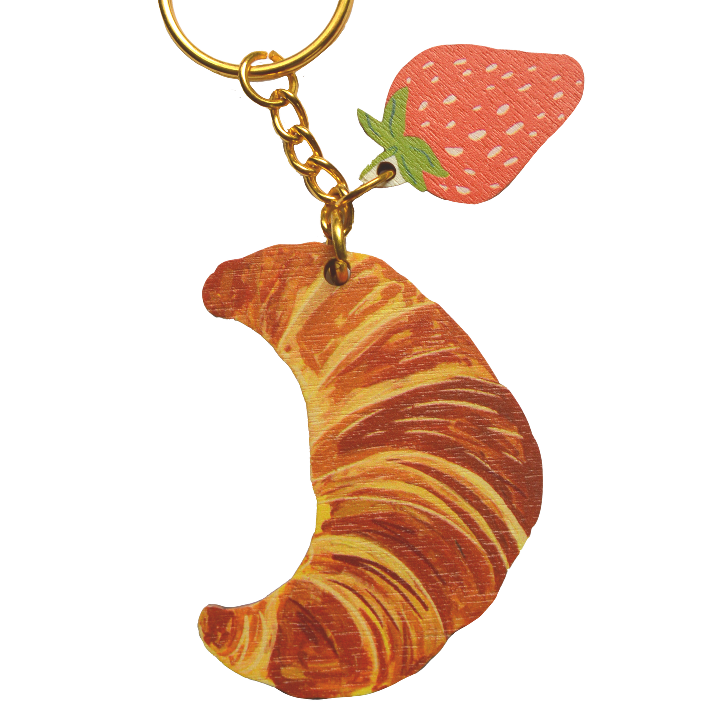 Croissant Charm Keychain