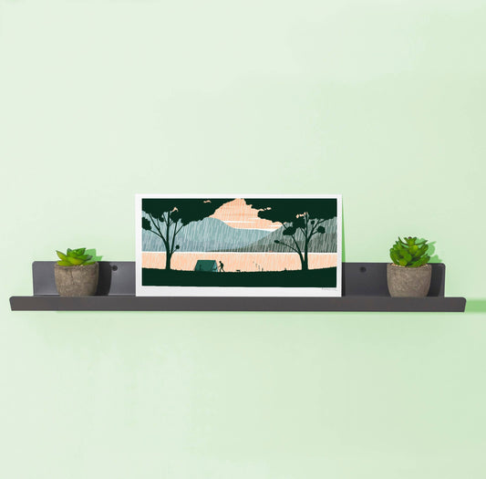 Lakeside Camping Giclee Print