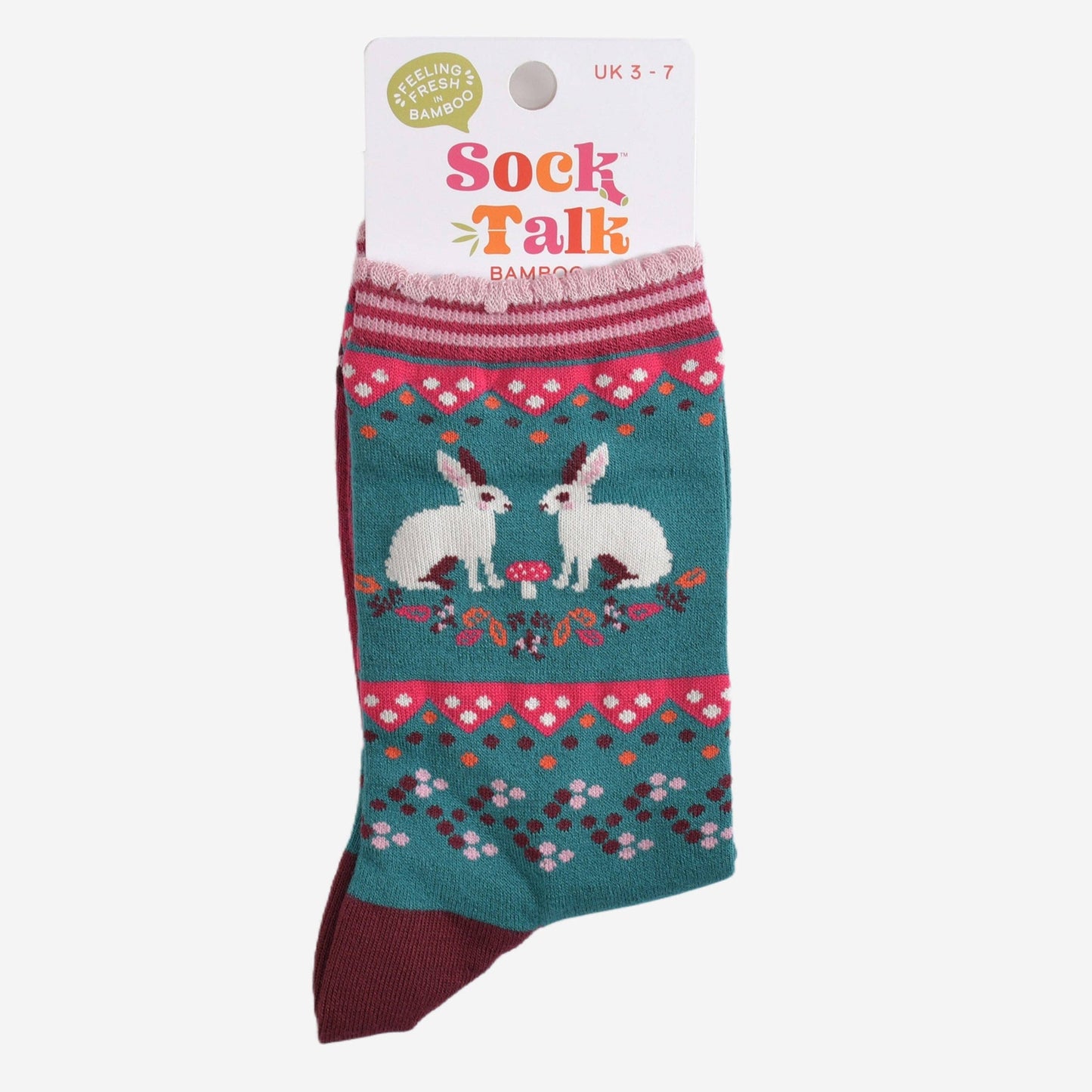 Rabbit Wreath Women's Bamboo Socks