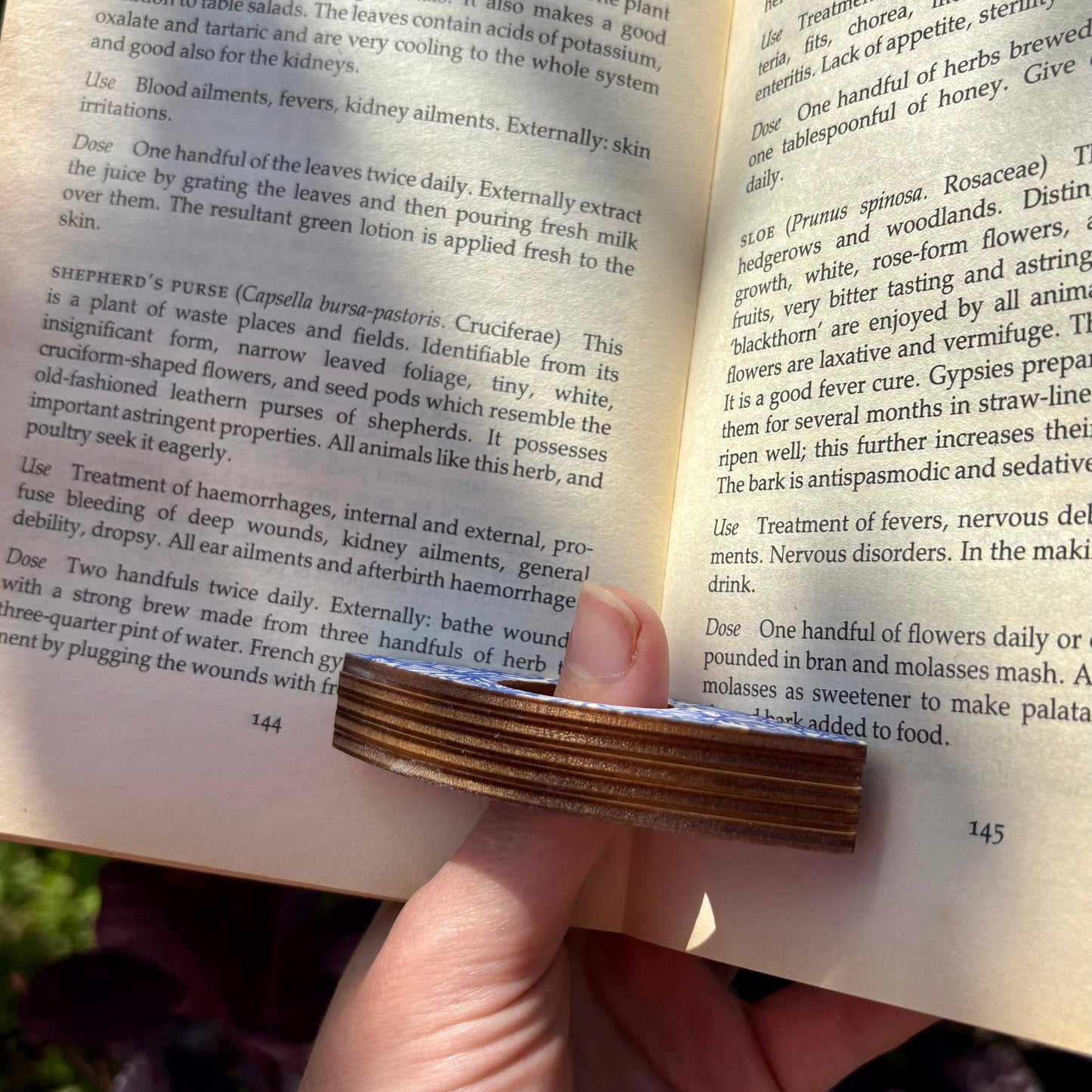 Book Holder - Blue leaves