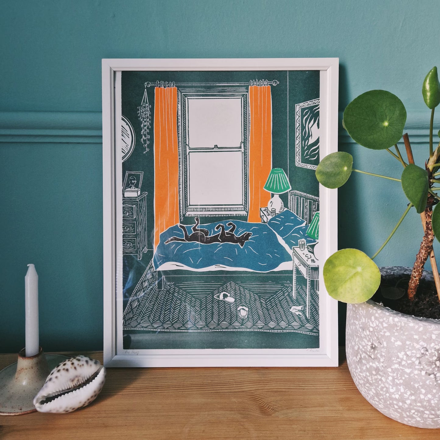 Bed Thief - A3 Risograph Print