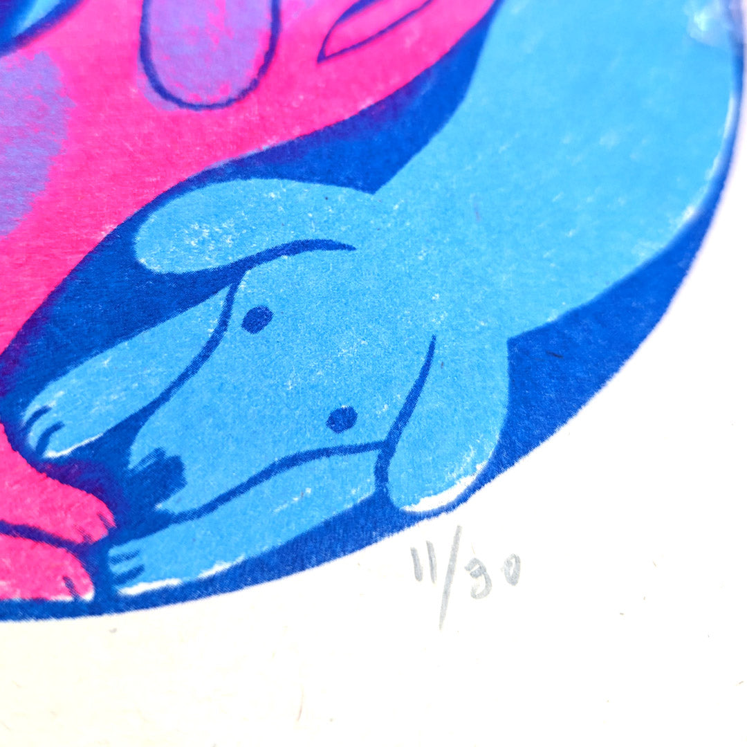 Puppy Party A4 Print