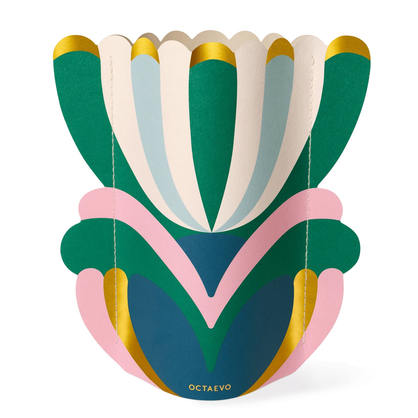 Abstract flower paper vase