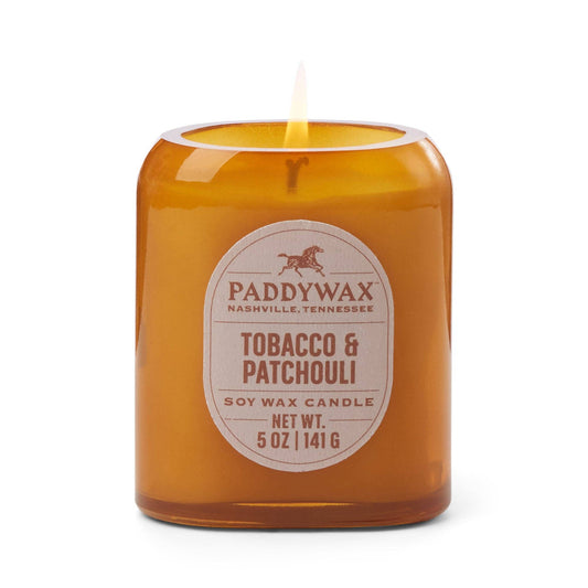 Paddywax Vista Glass Candle Amber - 142g Tobacco & Patchouli