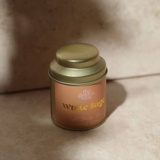 White Sage Incense Cones Tin