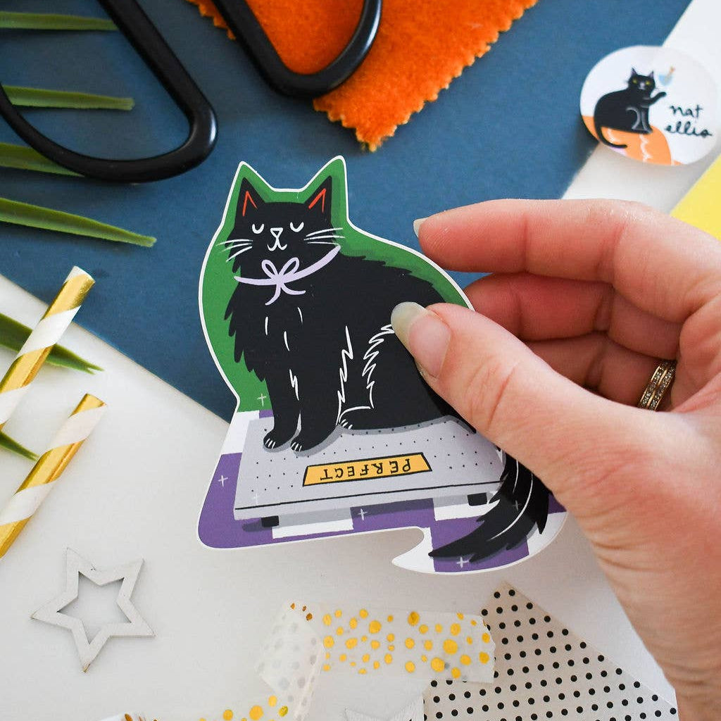 Perfect Cat - Colourful Vinyl Sticker 