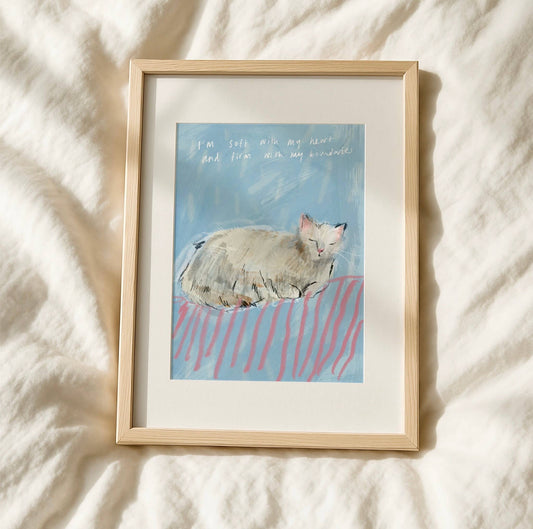 Soft with My Heart A4 Print
