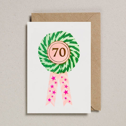 Age 70 Rosette Card