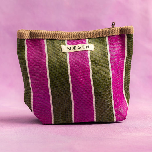 Brown/ Olive/ Pink Pouch