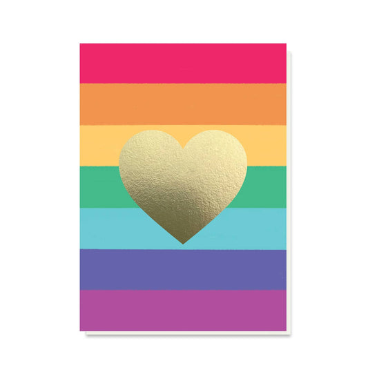 Rainbow Heart Love Card  LGBTQ+ Card