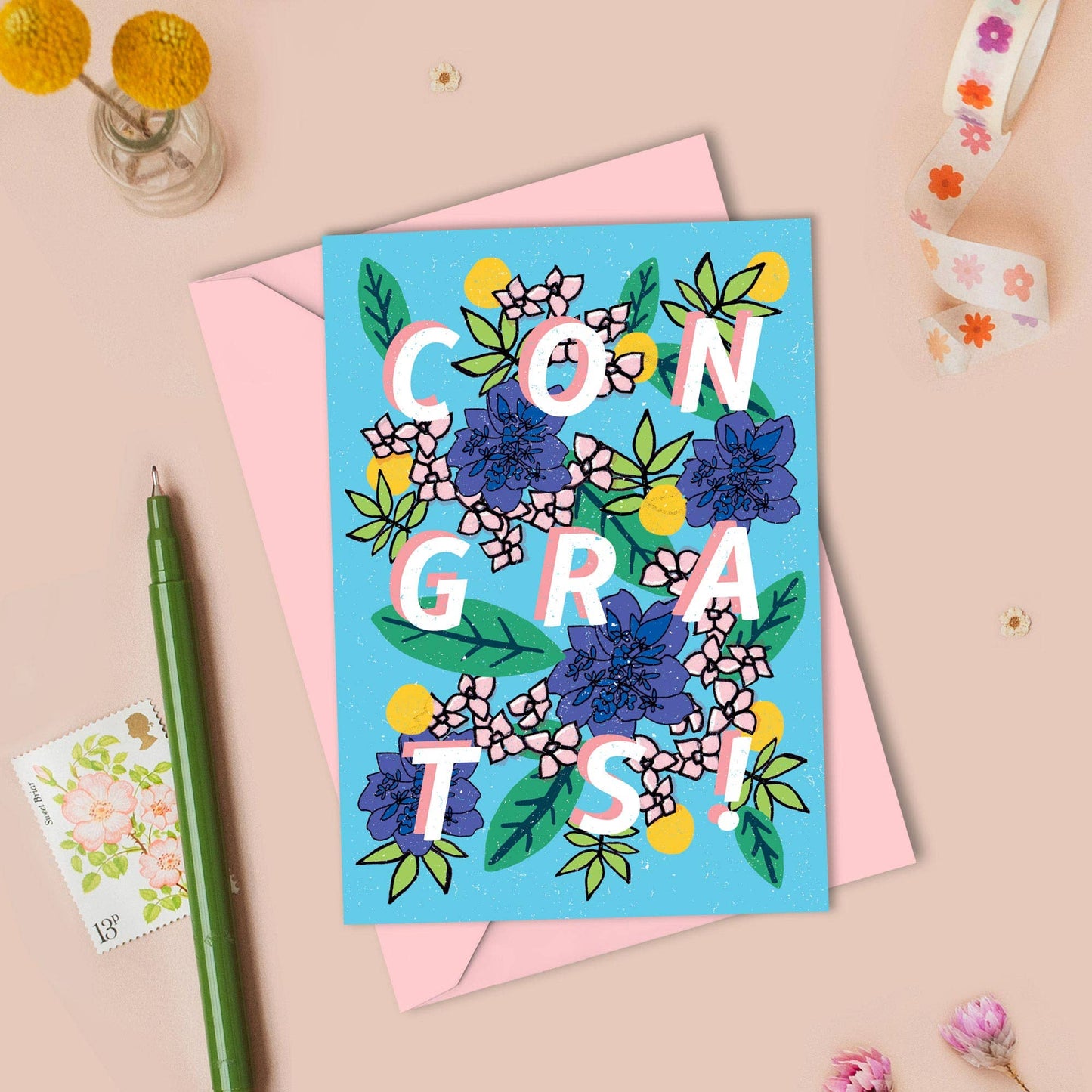 Congrats Floral Card