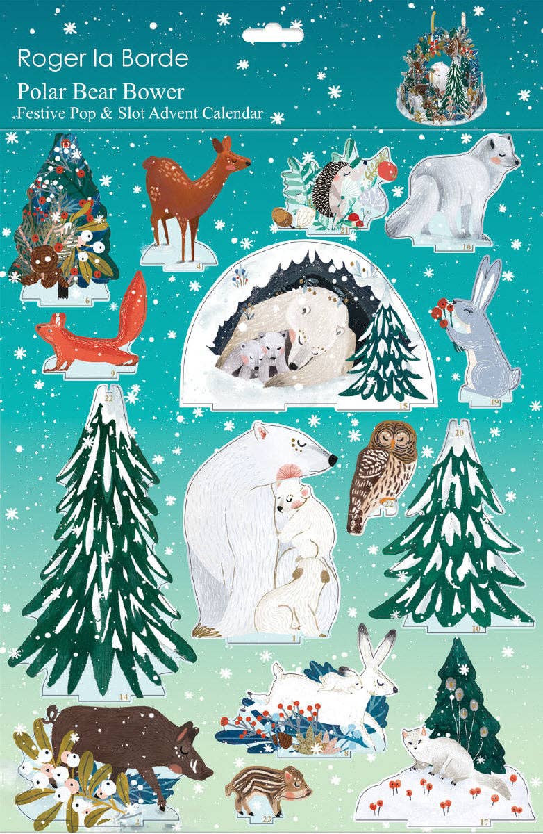 Polar Bear Bower Large Pop & Slot Advent Calendar