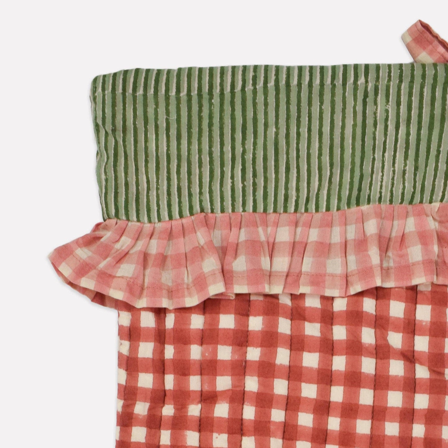 Quilted Christmas Stocking - Gingham Ginger