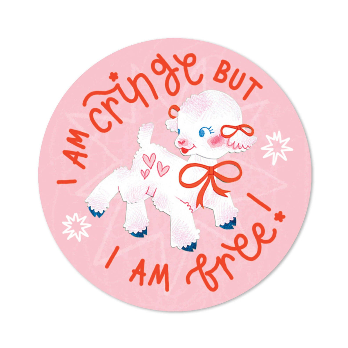 Cringe But Free Vinyl Sticker