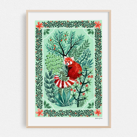 Red Panda A4 Print