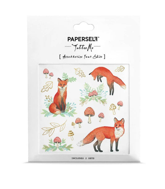 Mr Fox Temporary Tattoos Stickers