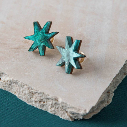 Hand Drawn Star Studs 