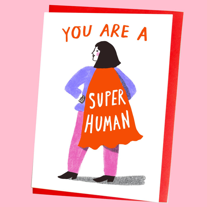 Super Human Greeting Card