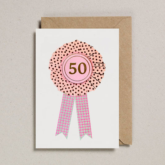 Age 50 Rosette Card