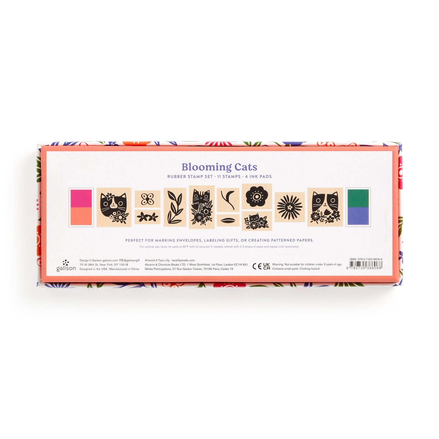 Blooming Cats Rubber Stamp Set (Craft Kit)